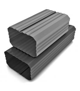 Bajante rectangular de aluminio lacado 60x80mm